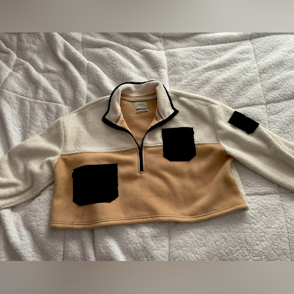 Urban Outfitters Quarter-zip, Cropped Sweater.